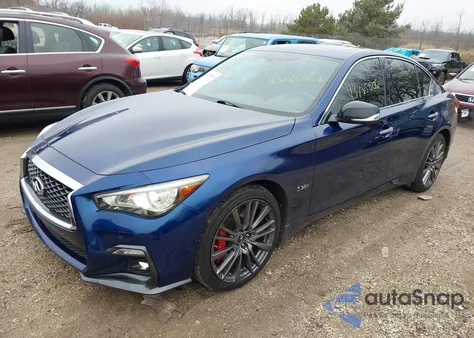 2018 Infiniti Q50 3.0T Red Sport 400 z USA, uszkodzony, nr VIN JN1FV7AR7JM480942